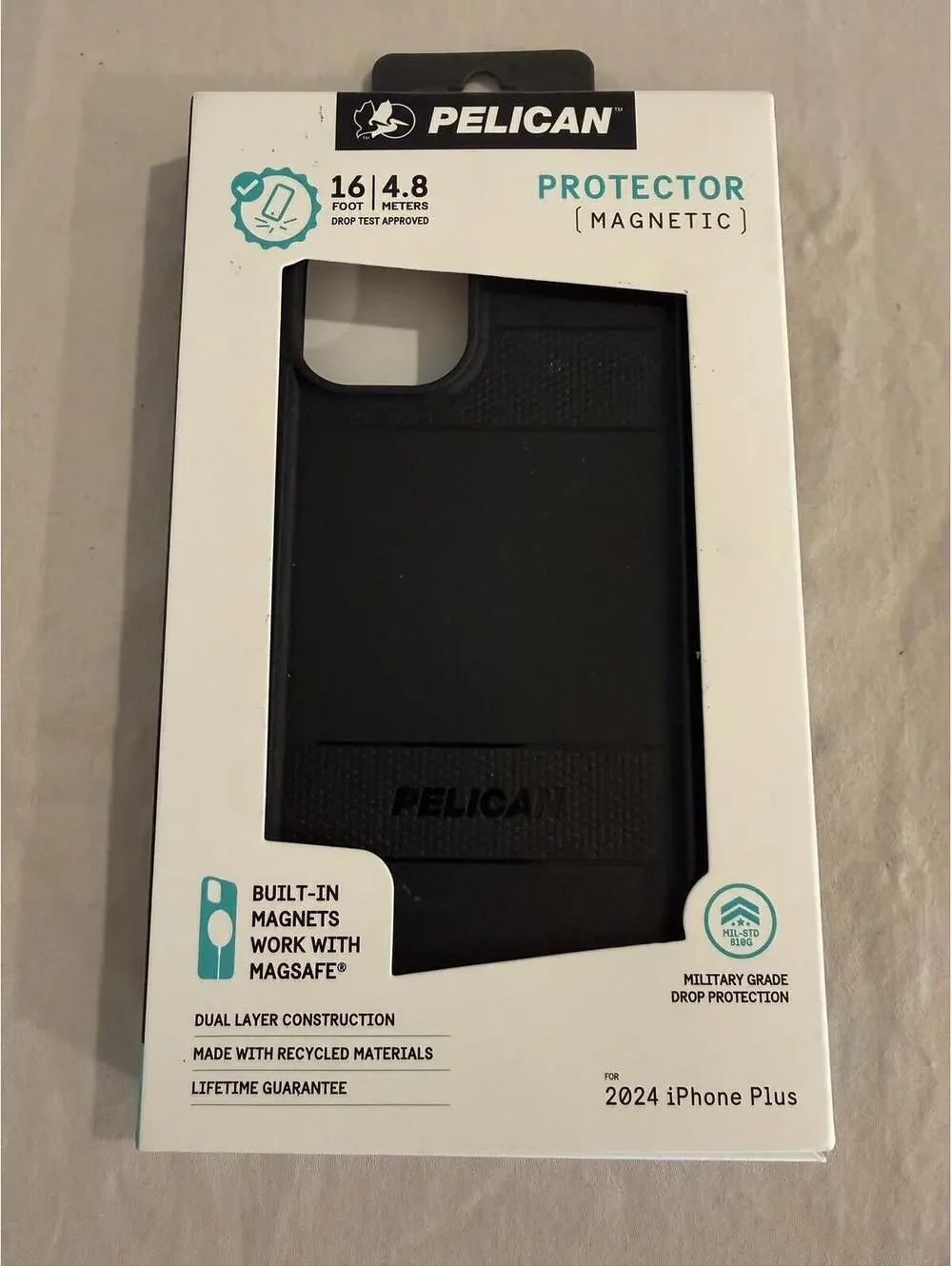 Pelican black case for iPhone 16 Plus
